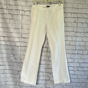 ⭐️ Gap high rise straight leg white jeans front & back button pockets women 6
